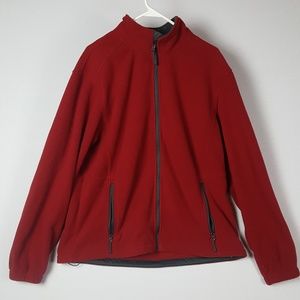 Free Country Red Fleece Zippered Jacket